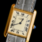 Cartier Vintage Tank Must Vermeil Gold Plated Silver  / yellow Dial