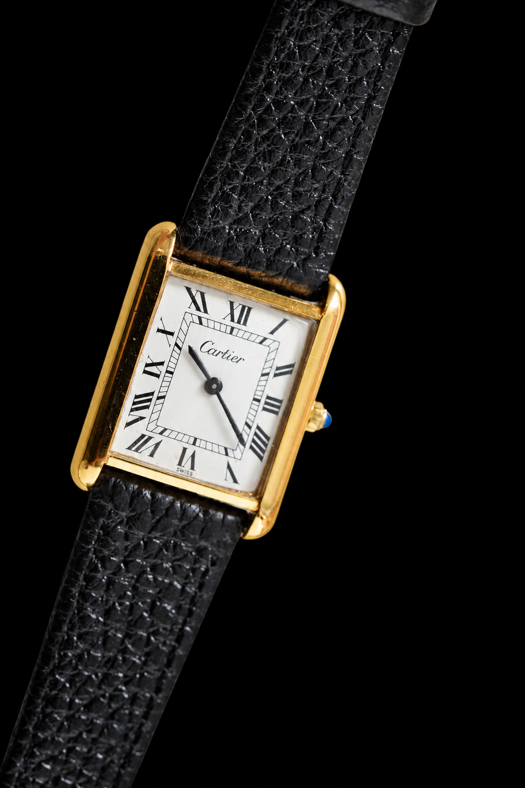Cartier Vintage Tank Must Vermeil Gold Plated Silver
