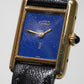 Cartier Vintage Tank Must Vermeil Gold Plated Silver / BLUE
