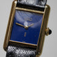Cartier Vintage Tank Must Vermeil Gold Plated Silver / BLUE