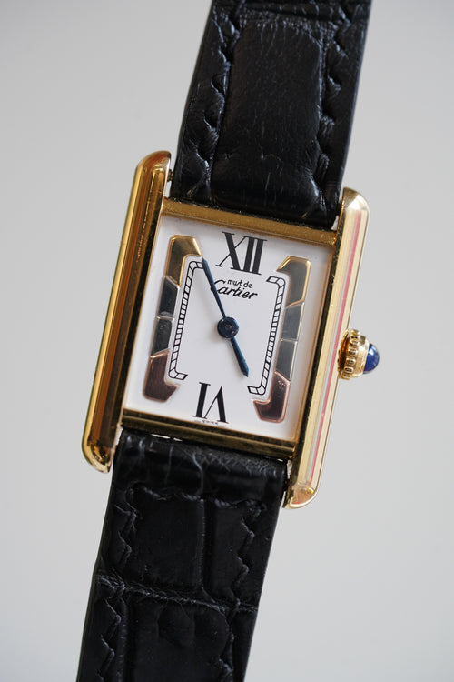 Cartier Vintage Tank Must Vermeil Gold Plated Silver