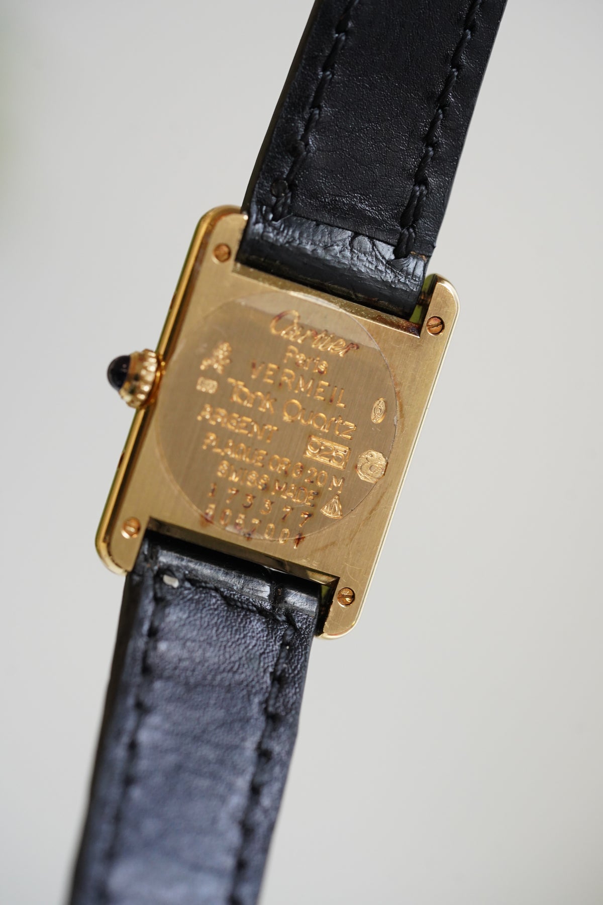 Cartier Vintage Tank Must Vermeil Gold Plated Silver