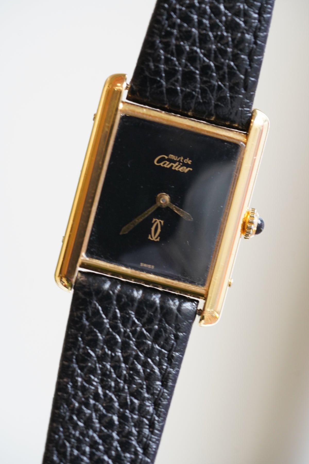Cartier Vintage Tank Must Vermeil Gold Plated Silver