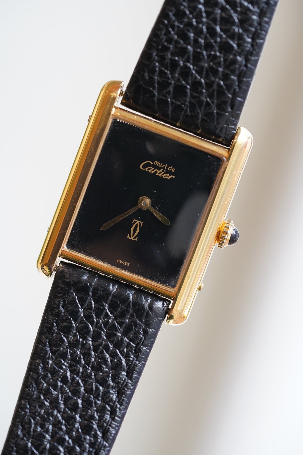 Cartier Vintage Tank Must Vermeil Gold Plated Silver