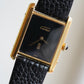 Cartier Vintage Tank Must Vermeil Gold Plated Silver  / black Dial