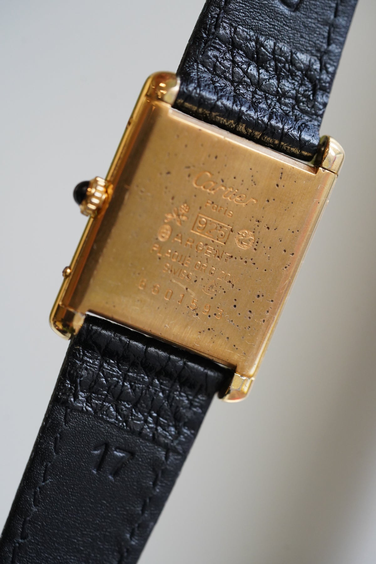 Cartier Vintage Tank Must Vermeil Gold Plated Silver