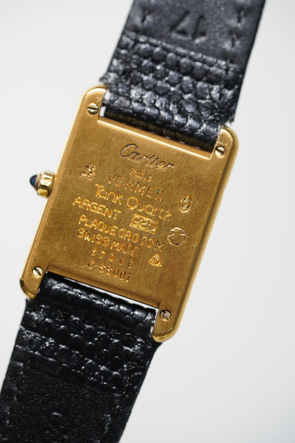 Cartier Vintage Tank Must Vermeil Gold Plated Silver / yellow