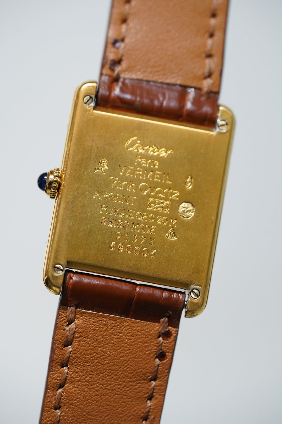Cartier Vintage Tank Must Vermeil Gold Plated Silver / yellow