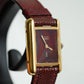 Cartier Vintage Tank Must Vermeil Gold Plated Silver  / Red