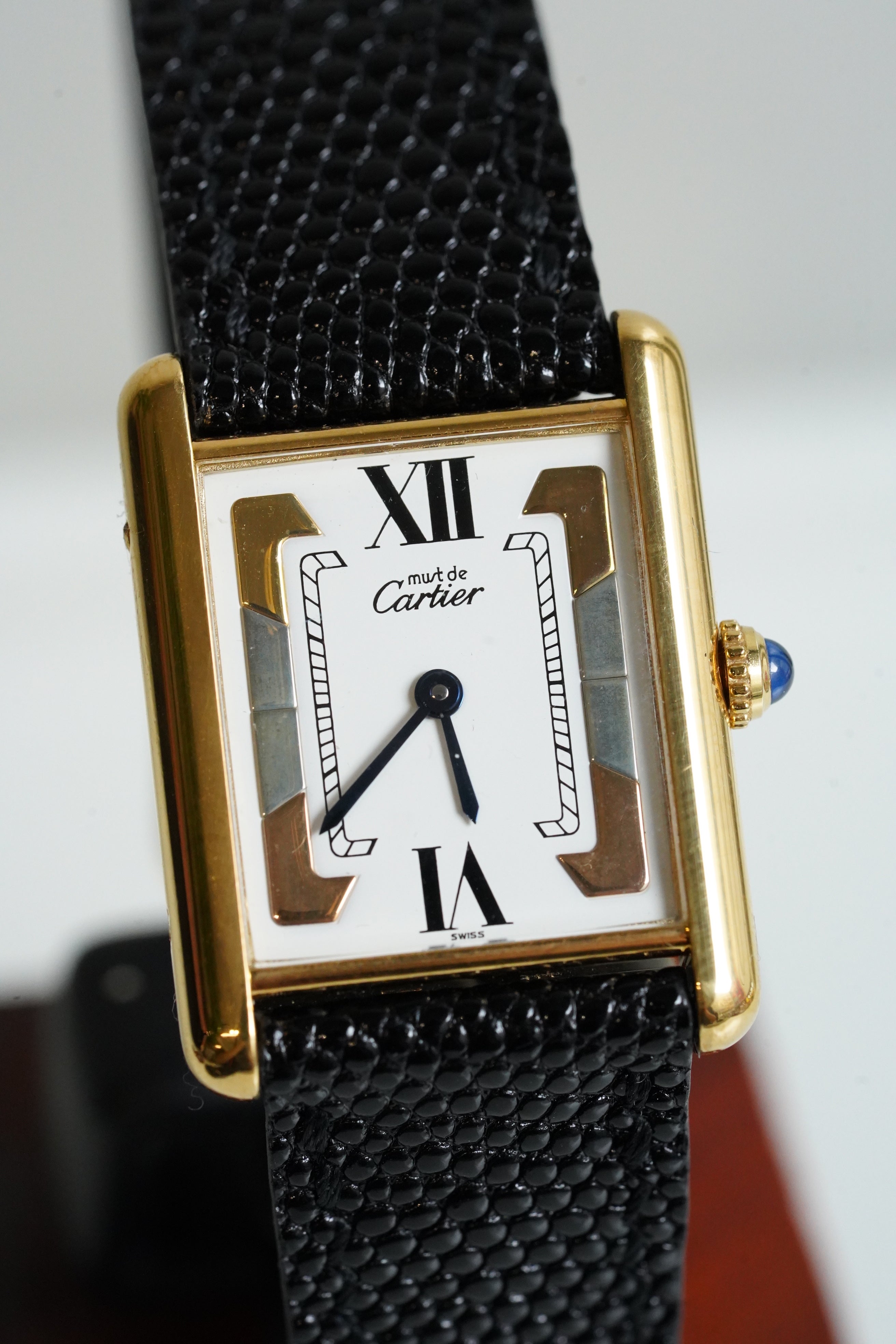 Cartier Vintage Tank Must Vermeil Gold Plated Silver  /