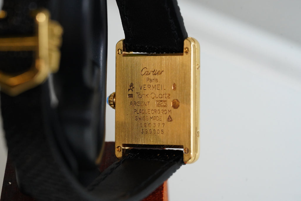 Cartier Vintage Tank Must Vermeil Gold Plated Silver  /