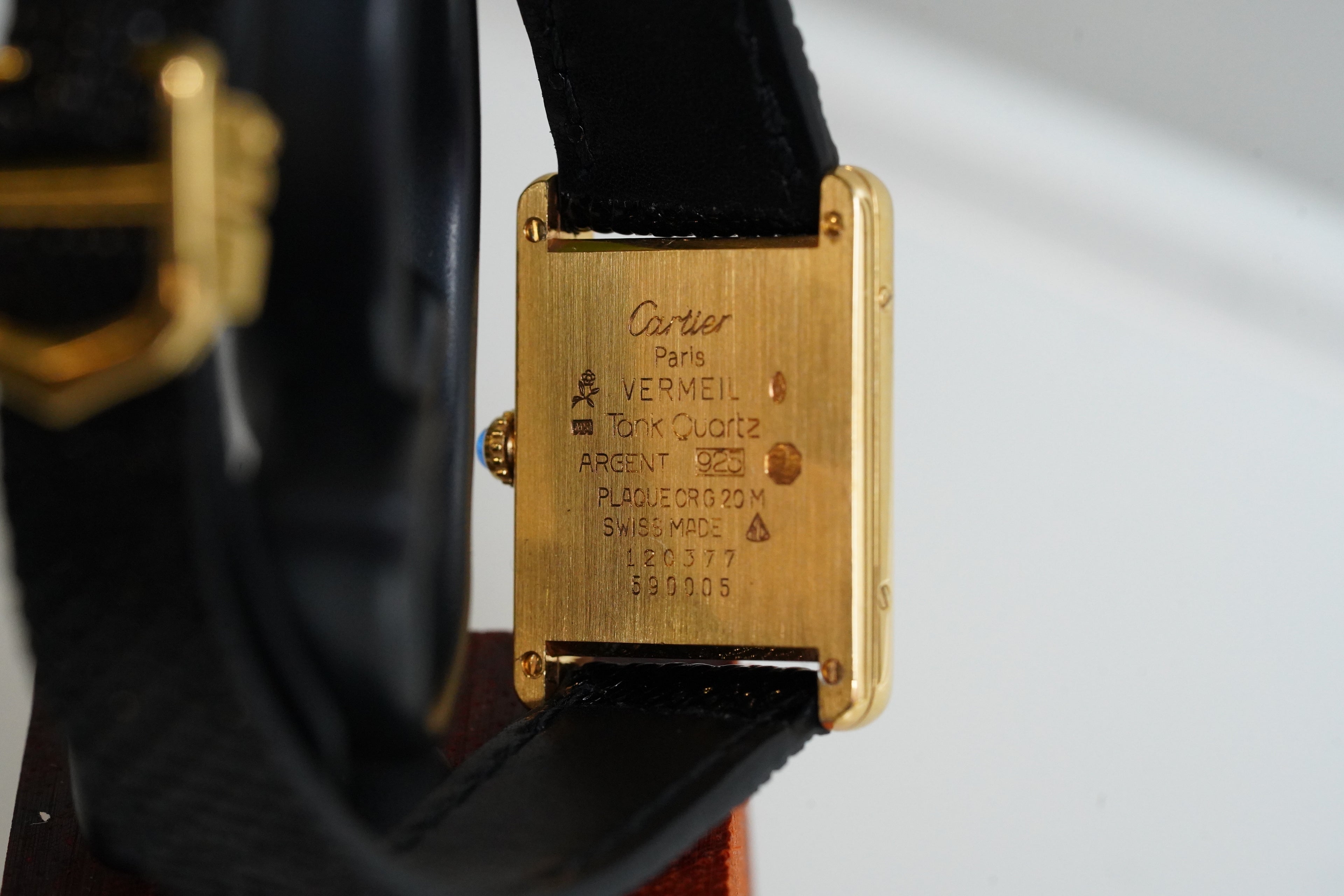 Cartier Vintage Tank Must Vermeil Gold Plated Silver  /