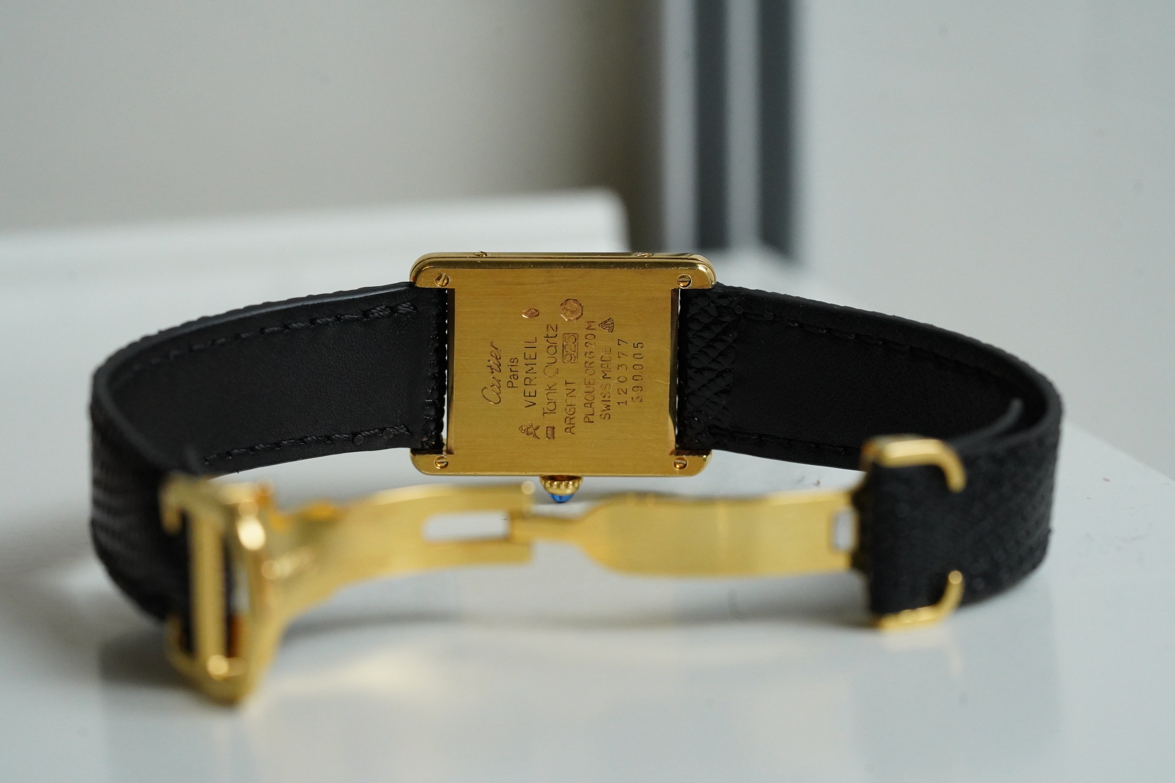 Cartier Vintage Tank Must Vermeil Gold Plated Silver  /