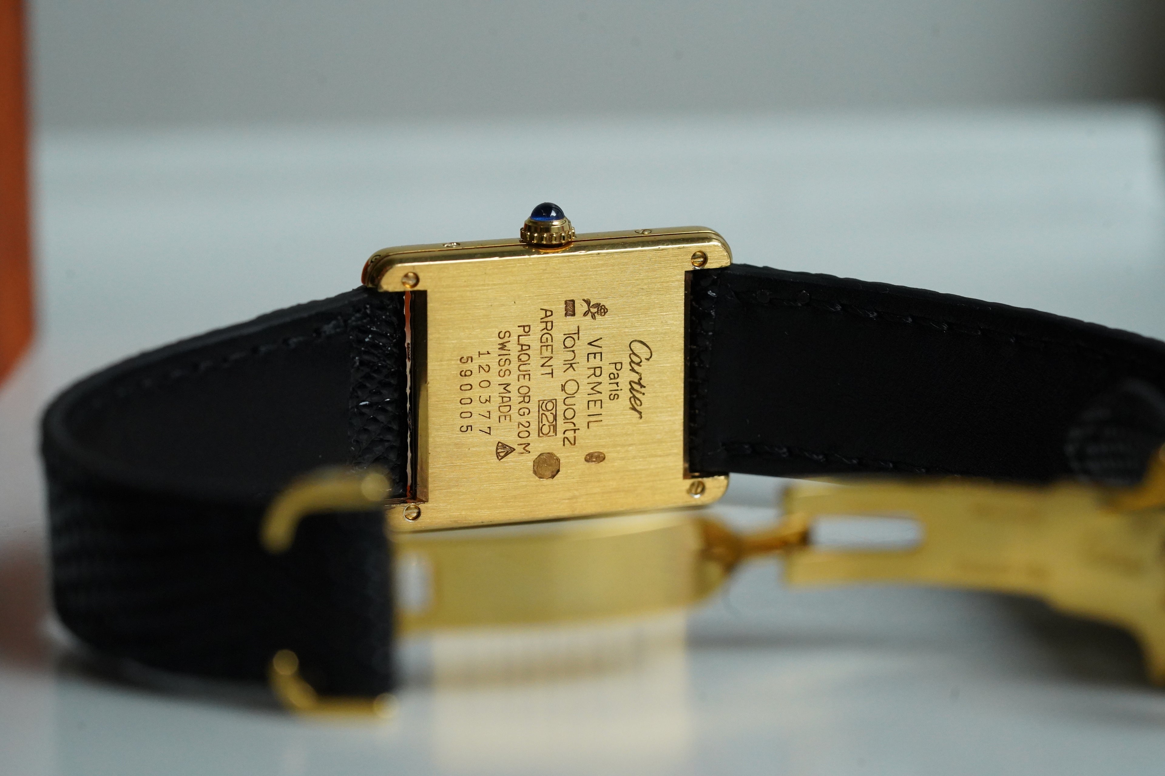 Cartier Vintage Tank Must Vermeil Gold Plated Silver  /