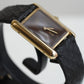 Cartier Vintage Tank Must Vermeil Gold Plated Silver  / Wood Dial