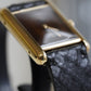 Cartier Vintage Tank Must Vermeil Gold Plated Silver  / Wood Dial
