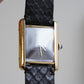 Cartier Vintage Tank Must Vermeil Gold Plated Silver  / Wood Dial
