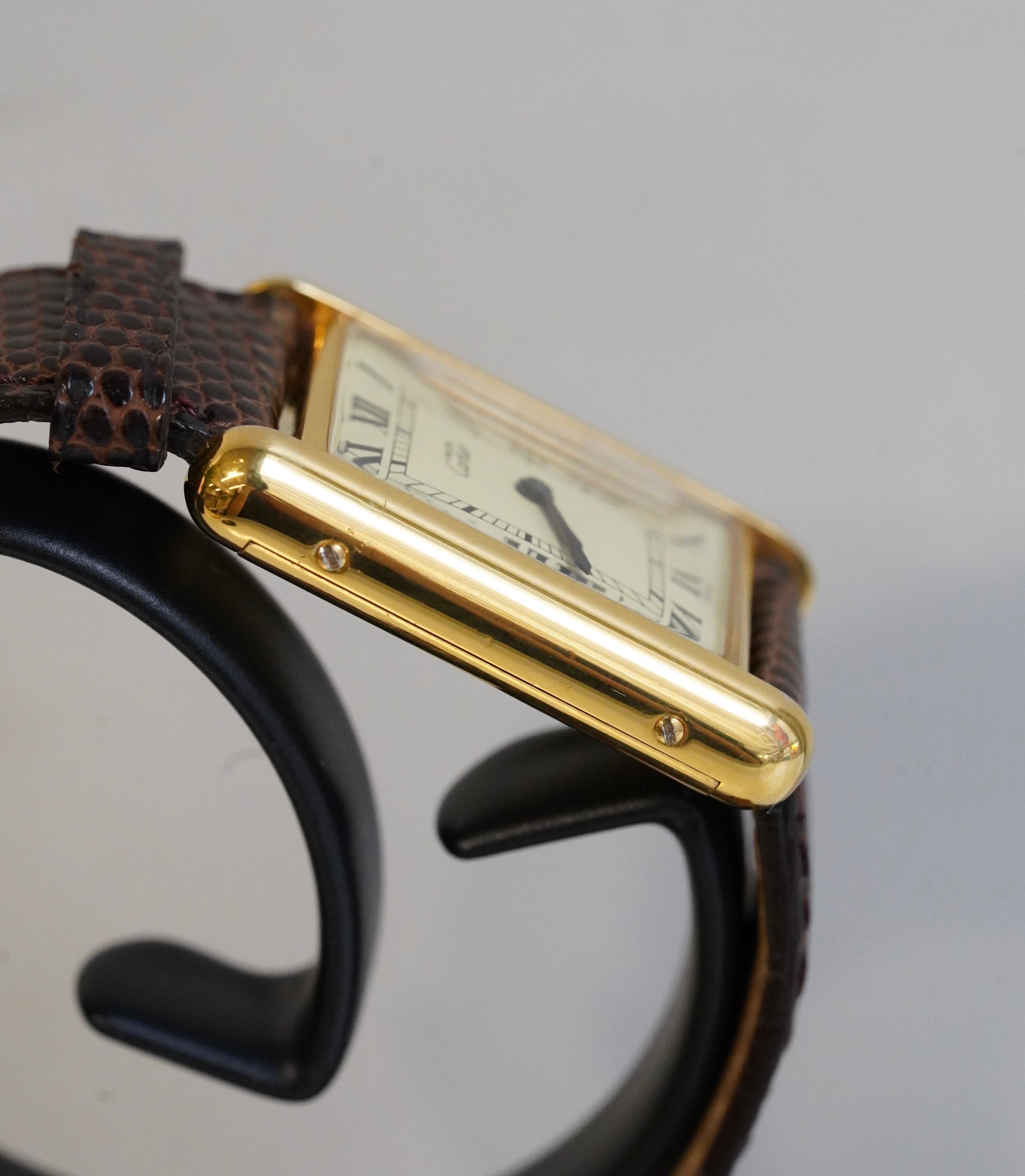 Cartier Vintage Tank Must Vermeil Gold Plated Silver  / yellow Dial 3