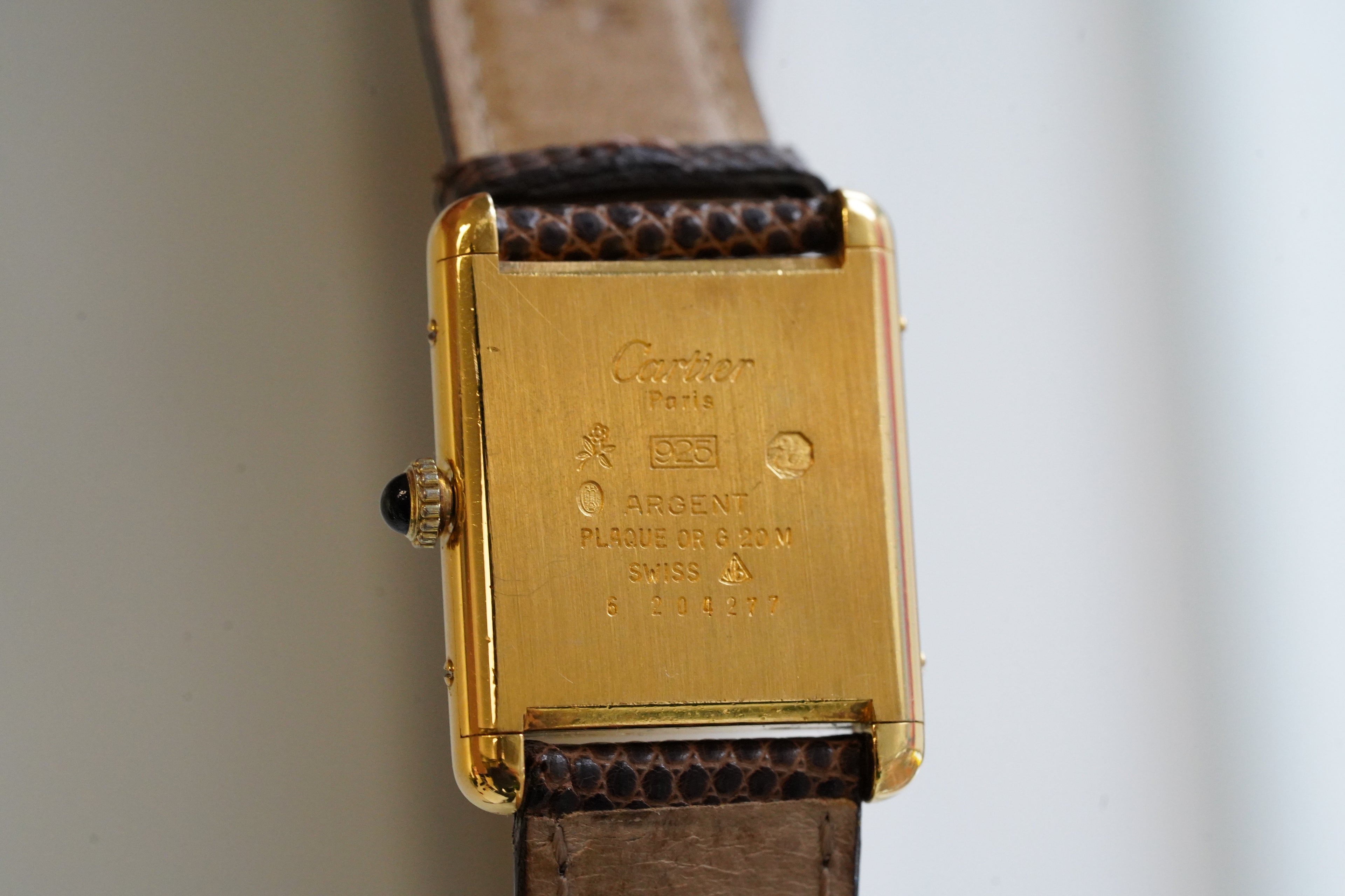 Cartier Vintage Tank Must Vermeil Gold Plated Silver  / yellow Dial 3