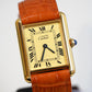 Cartier Vintage Tank Must Vermeil Gold Plated Silver  / yellow Dial 2