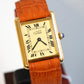 Cartier Vintage Tank Must Vermeil Gold Plated Silver  / yellow Dial 2
