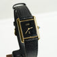 Cartier Vintage Tank Must Vermeil Gold Plated Silver  / Black