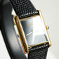 Cartier Vintage Tank Must Vermeil Gold Plated Silver  / Black