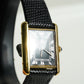 Cartier Vintage Tank Must Vermeil Gold Plated Silver  / Black Dial
