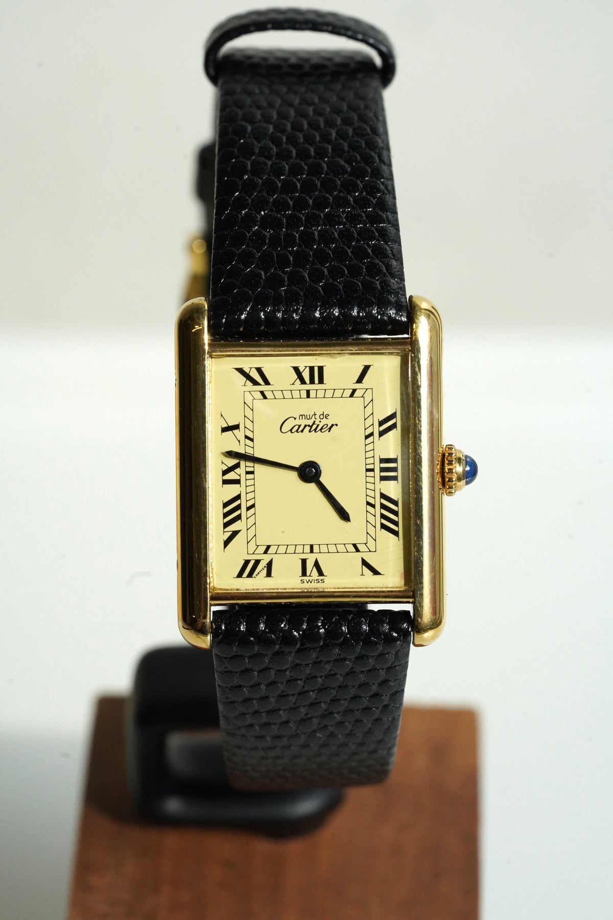 Cartier Vintage Tank Must Vermeil Gold Plated Silver  / yellow Dial
