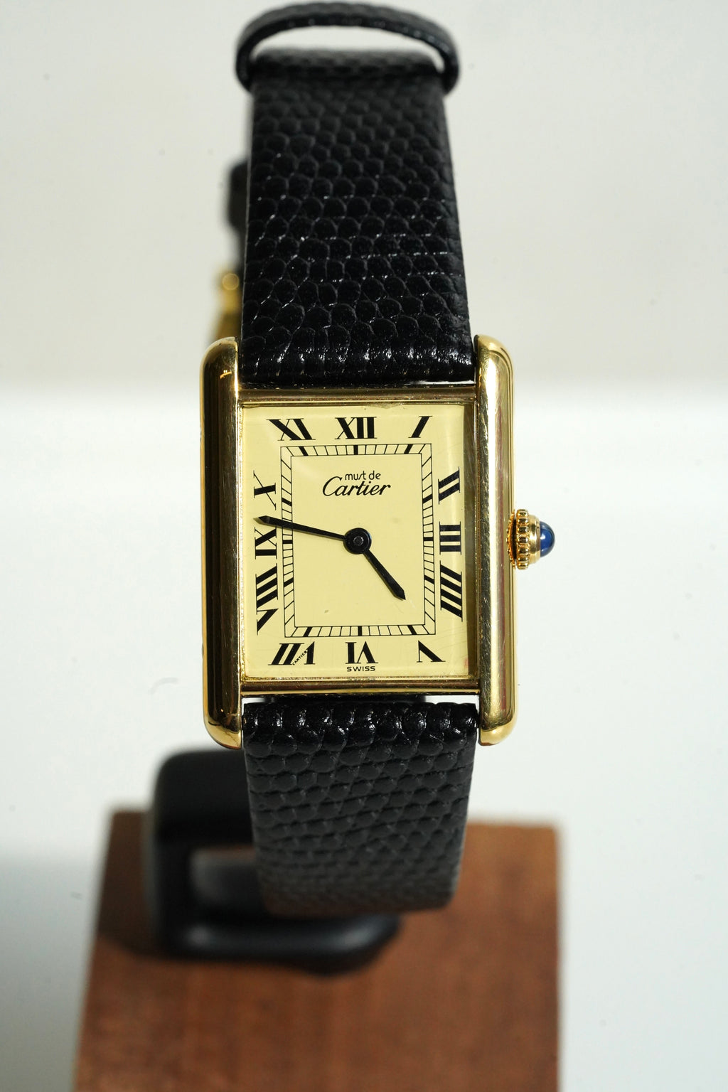 Cartier Vintage Tank Must Vermeil Gold Plated Silver  / yellow Dial