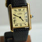 Cartier Vintage Tank Must Vermeil Gold Plated Silver  / yellow Dial