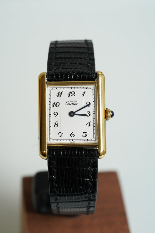 Cartier Vintage Tank Must Vermeil Gold Plated Silver