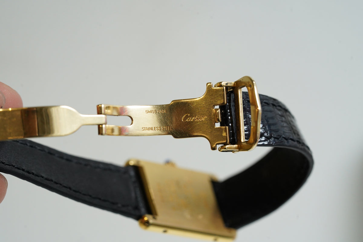 Cartier Vintage Tank Must Vermeil Gold Plated Silver