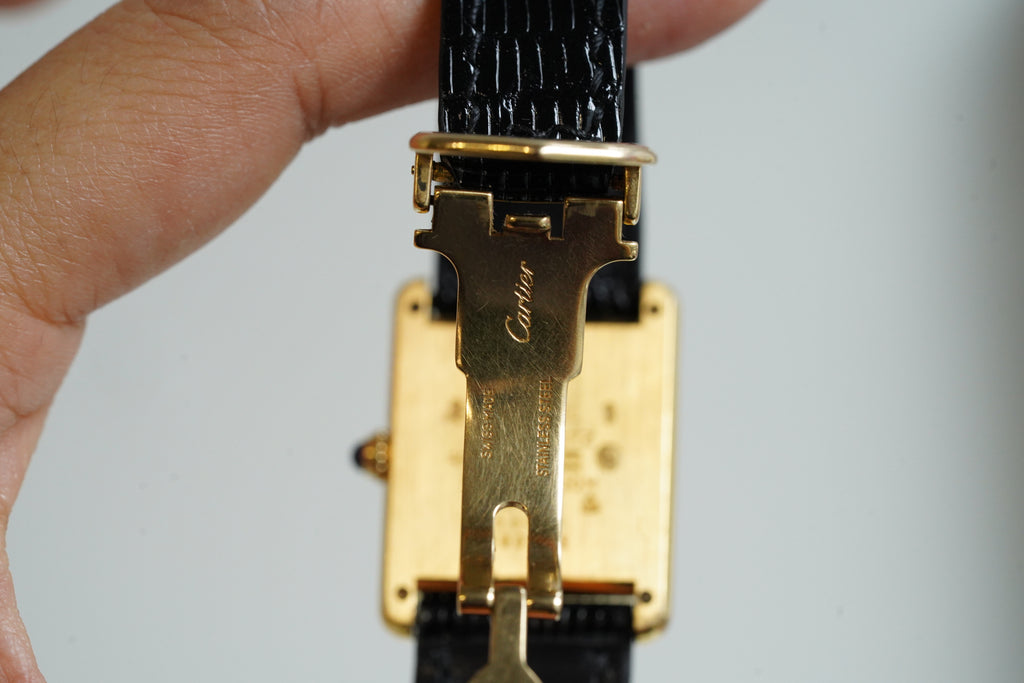 Cartier Vintage Tank Must Vermeil Gold Plated Silver