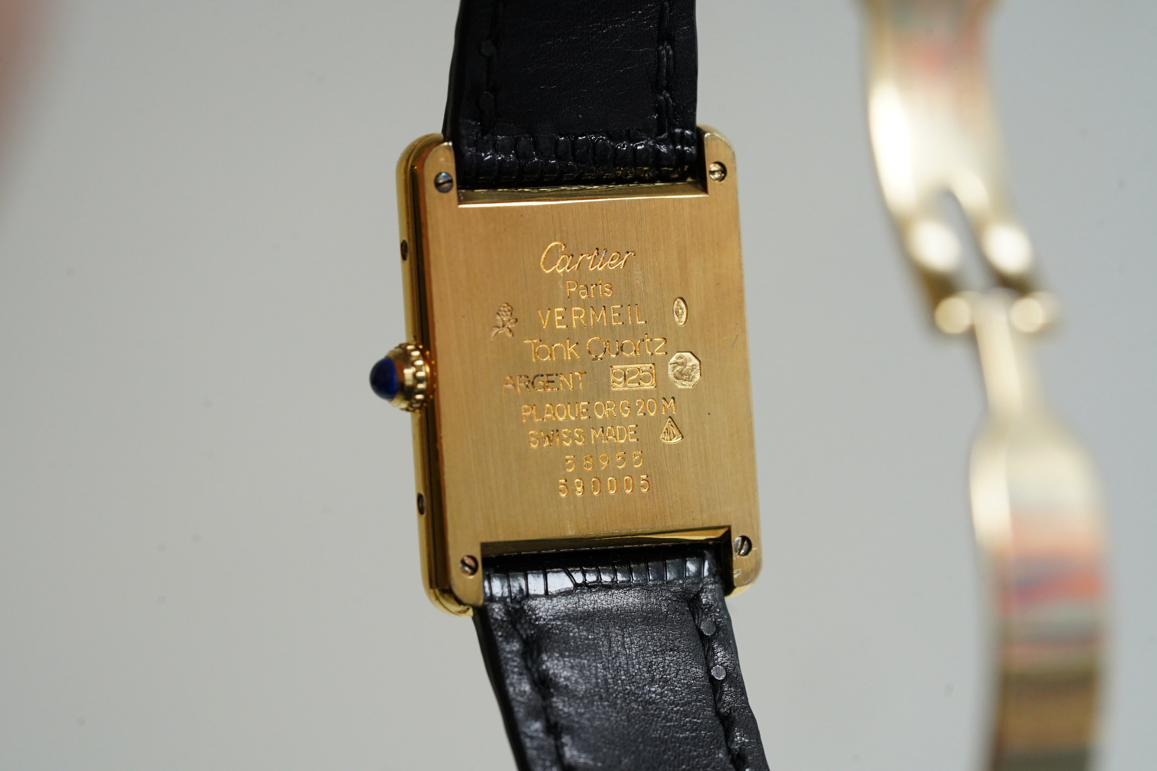 Cartier Vintage Tank Must Vermeil Gold Plated Silver