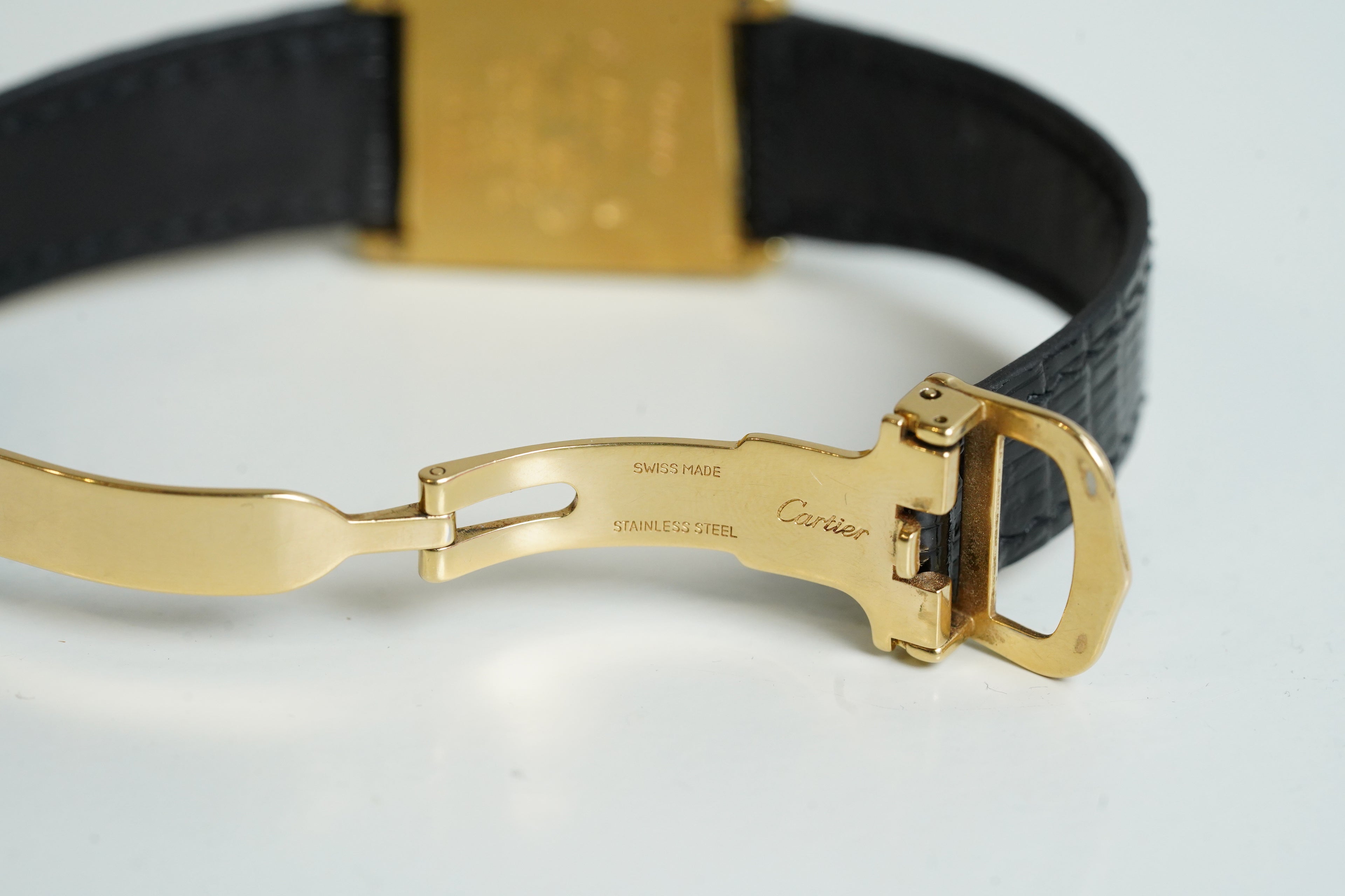 Cartier Vintage Tank Must Vermeil Gold Plated Silver