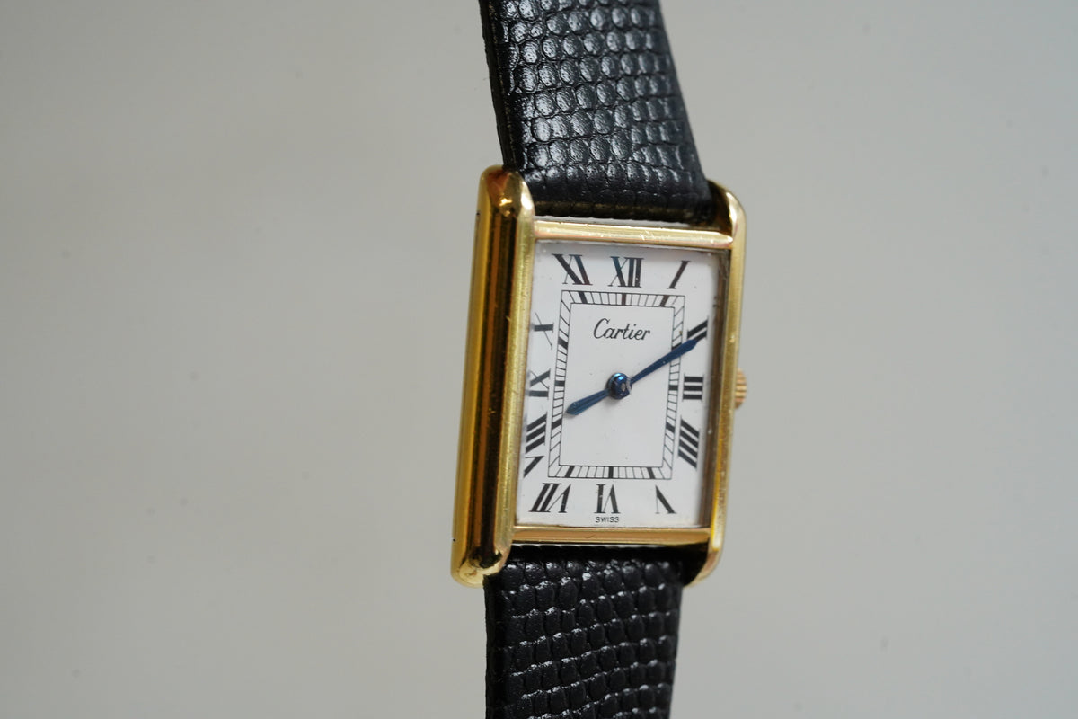 Cartier Vintage Tank Must Vermeil Gold Plated Silver