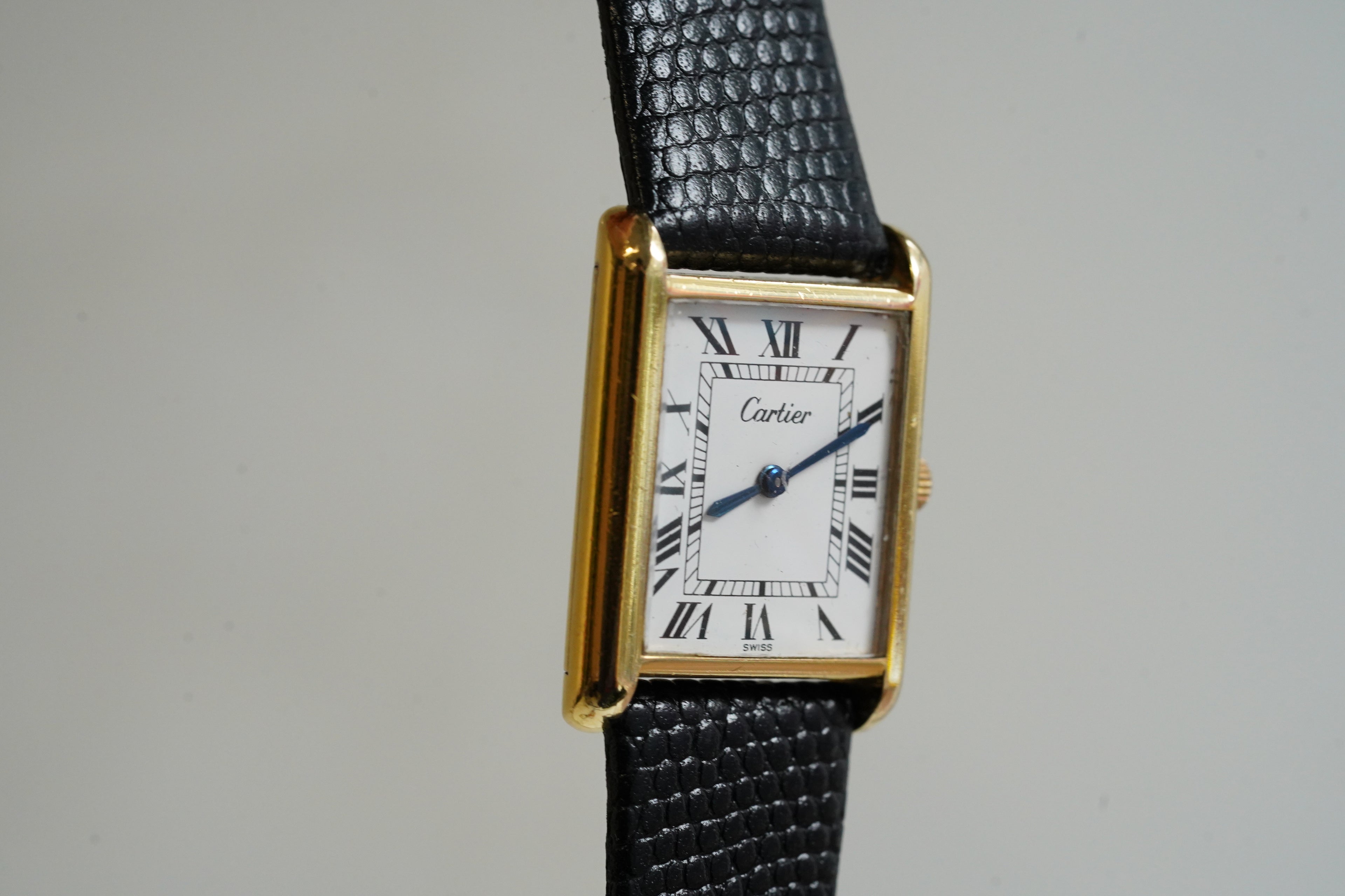 Cartier Vintage Tank Must Vermeil Gold Plated Silver