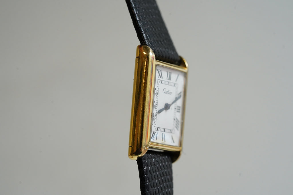 Cartier Vintage Tank Must Vermeil Gold Plated Silver