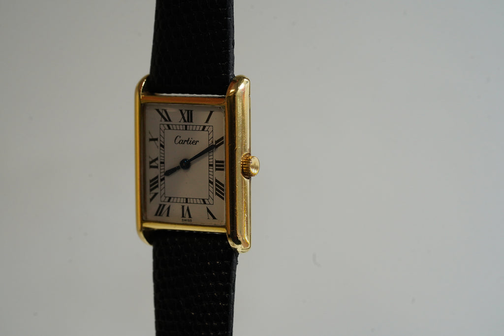 Cartier Vintage Tank Must Vermeil Gold Plated Silver