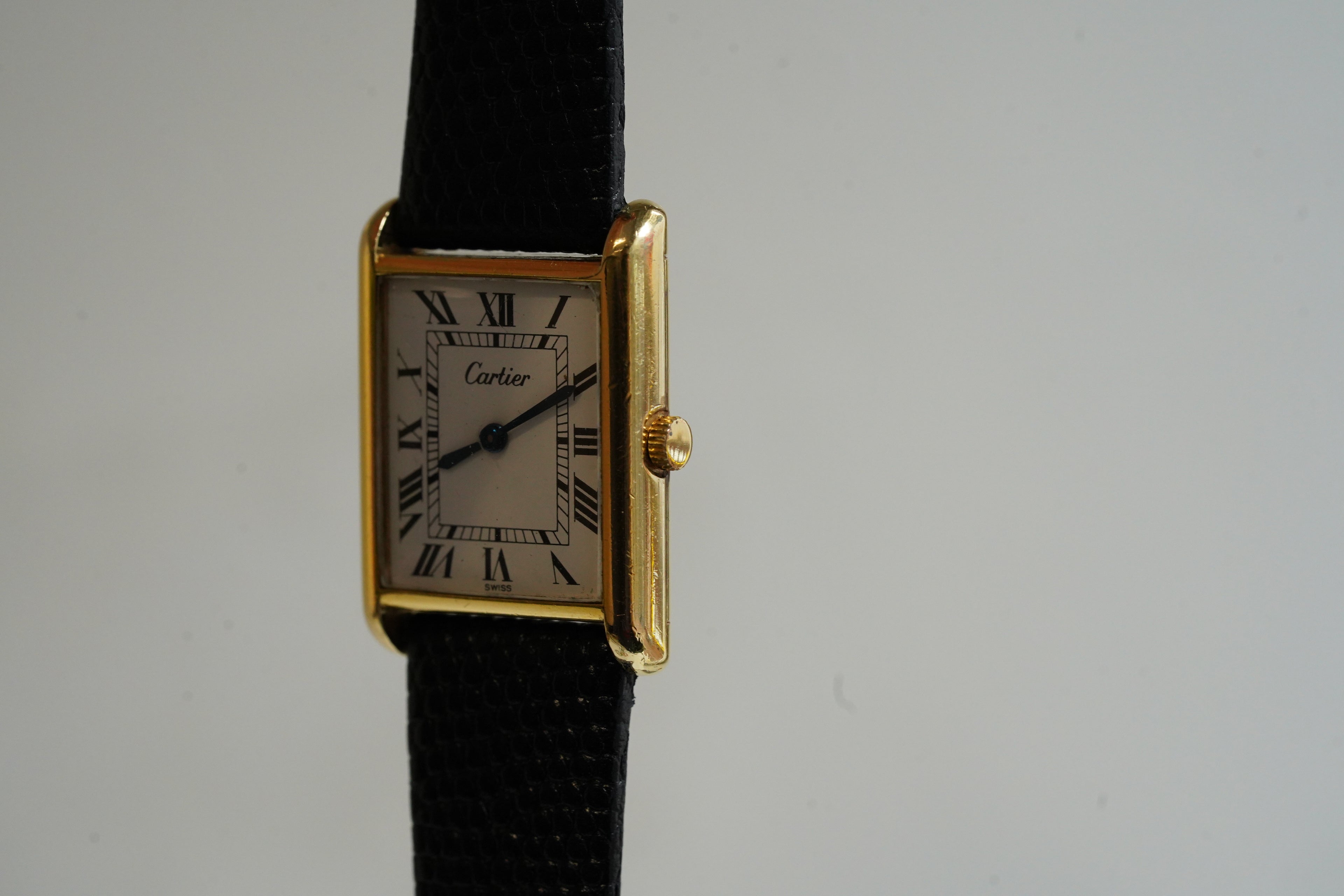 Cartier Vintage Tank Must Vermeil Gold Plated Silver