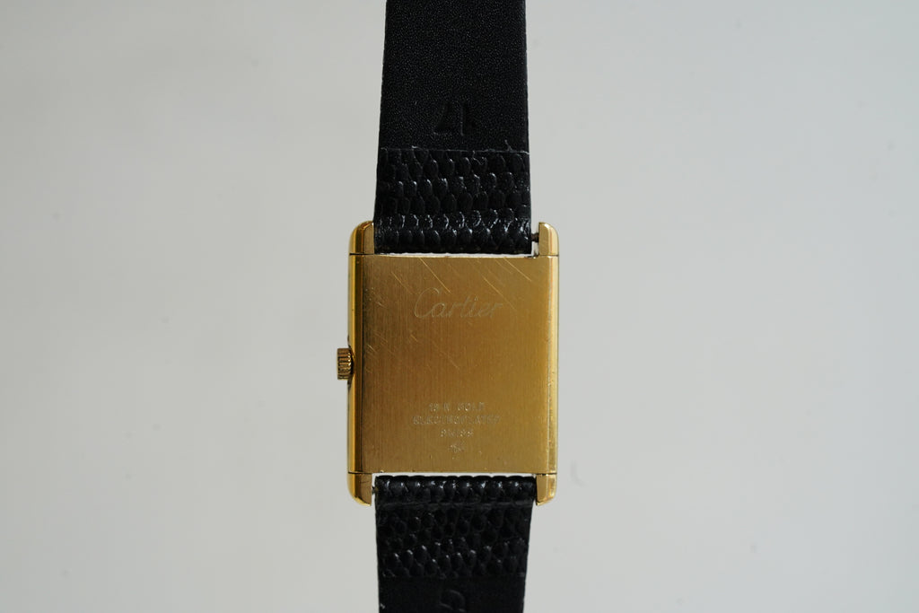 Cartier Vintage Tank Must Vermeil Gold Plated Silver