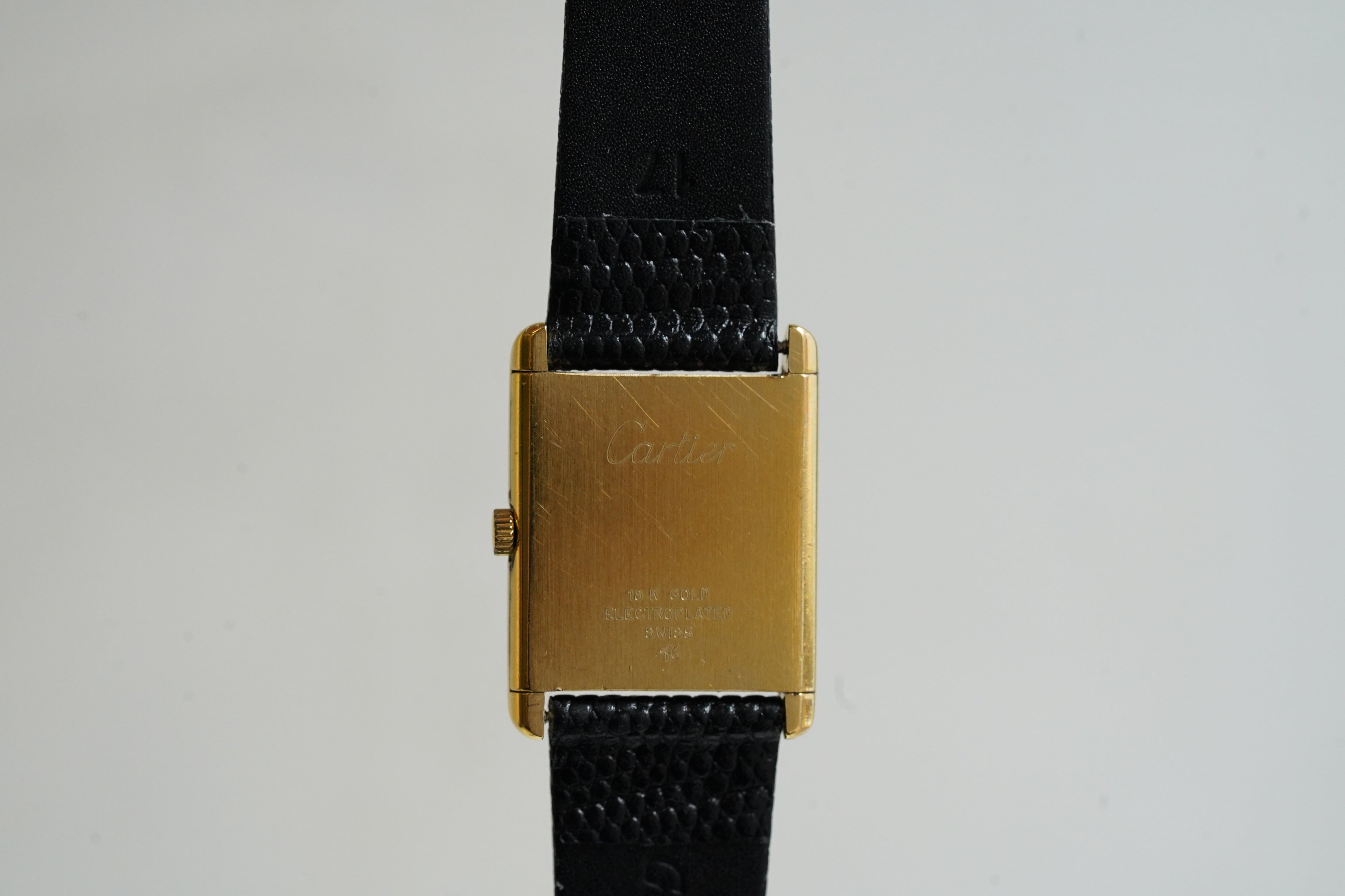 Cartier Vintage Tank Must Vermeil Gold Plated Silver