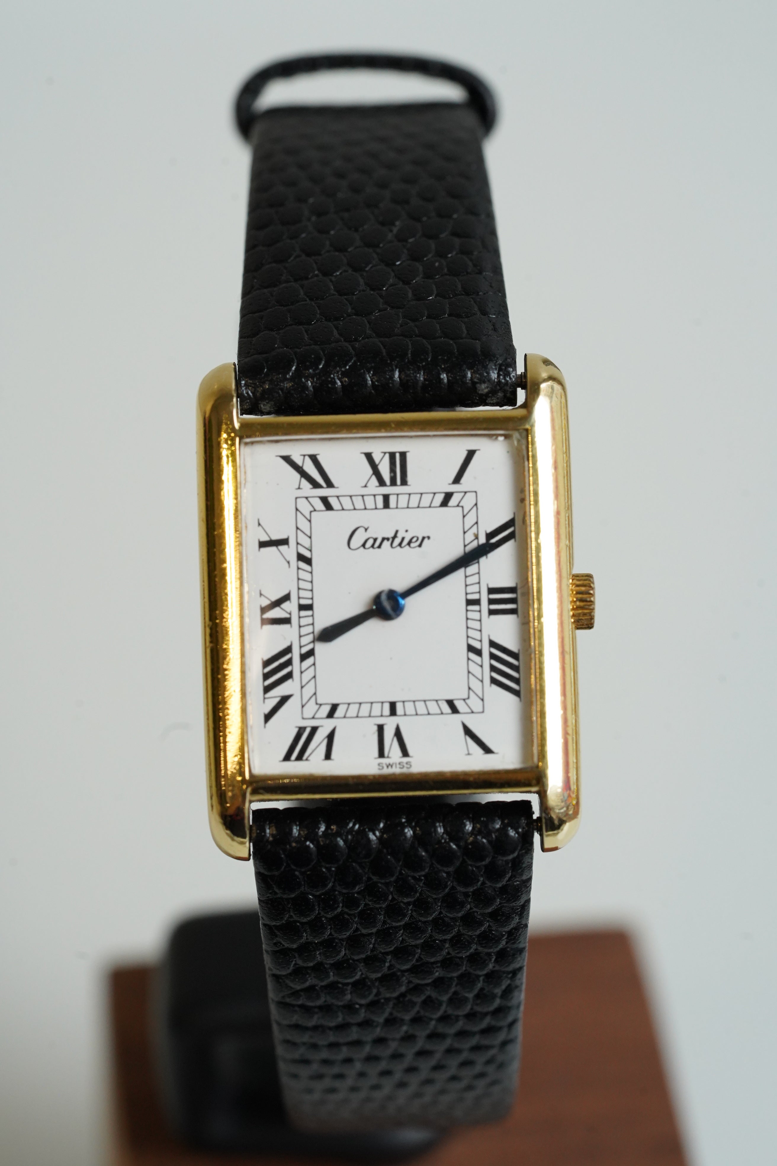 Cartier Vintage Tank Must Vermeil Gold Plated Silver