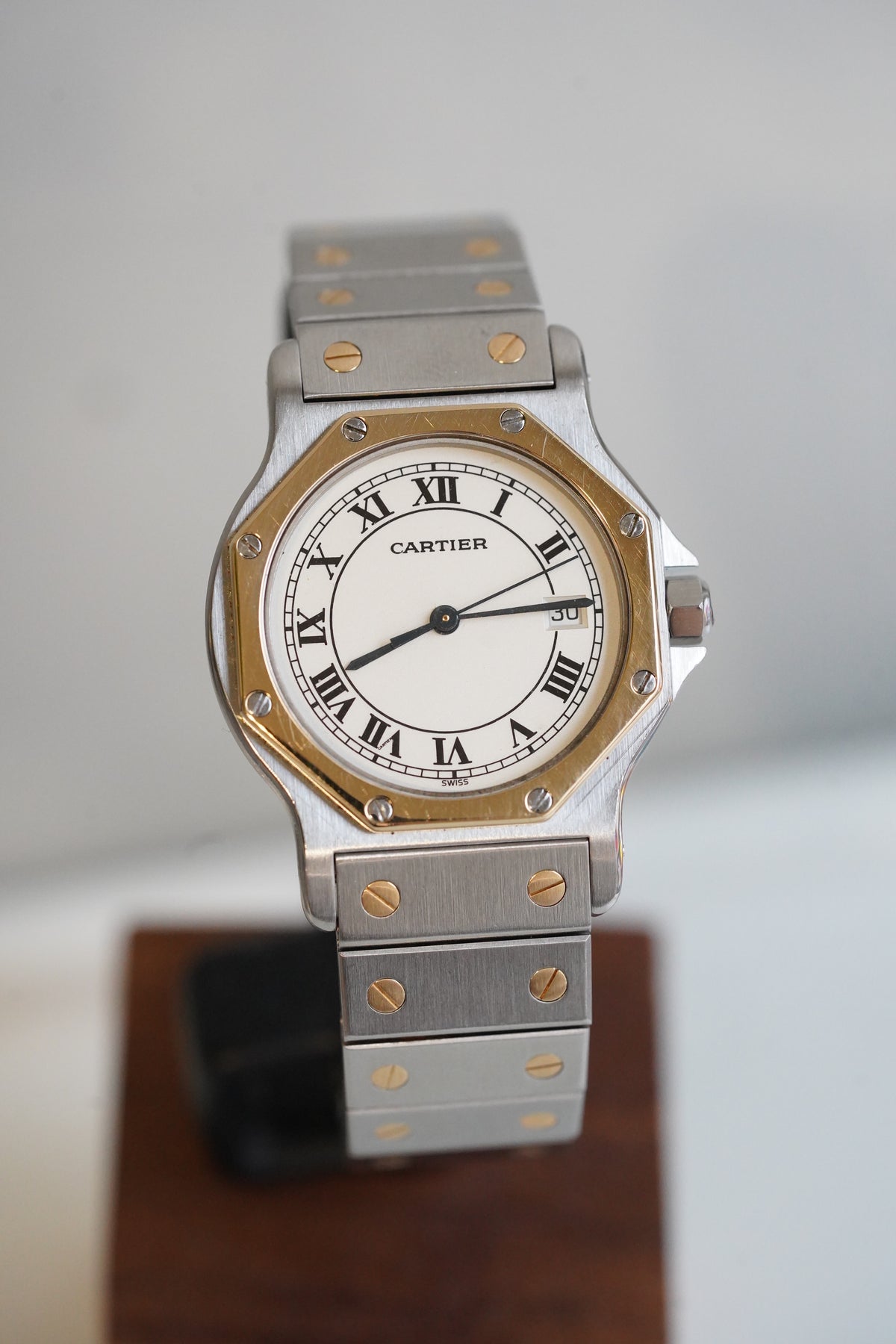 Cartier Santos LM Octagon Tropical Dial Quartz