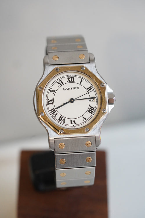 Cartier Santos LM Octagon Tropical Dial Quartz