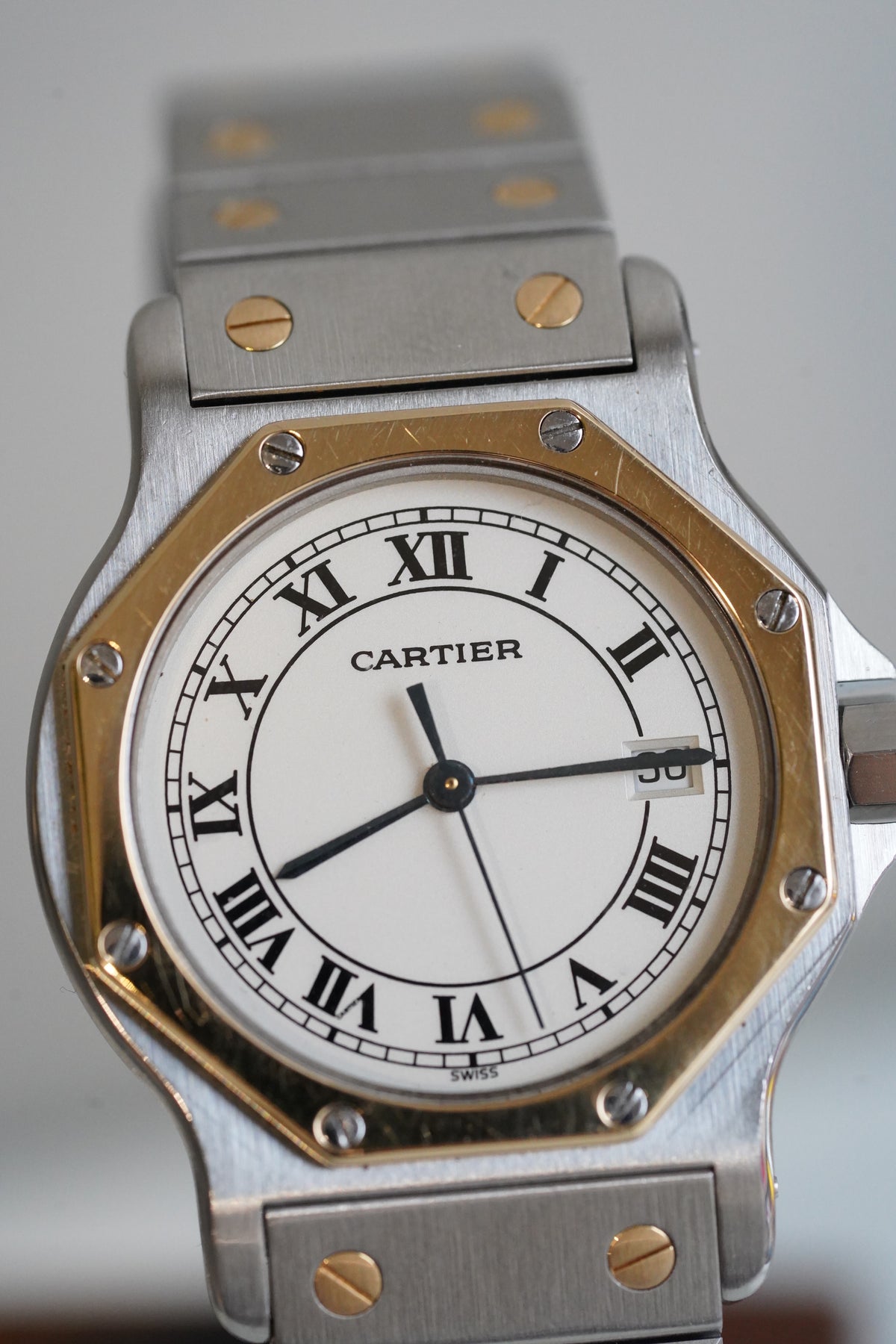 Cartier Santos LM Octagon Tropical Dial Quartz