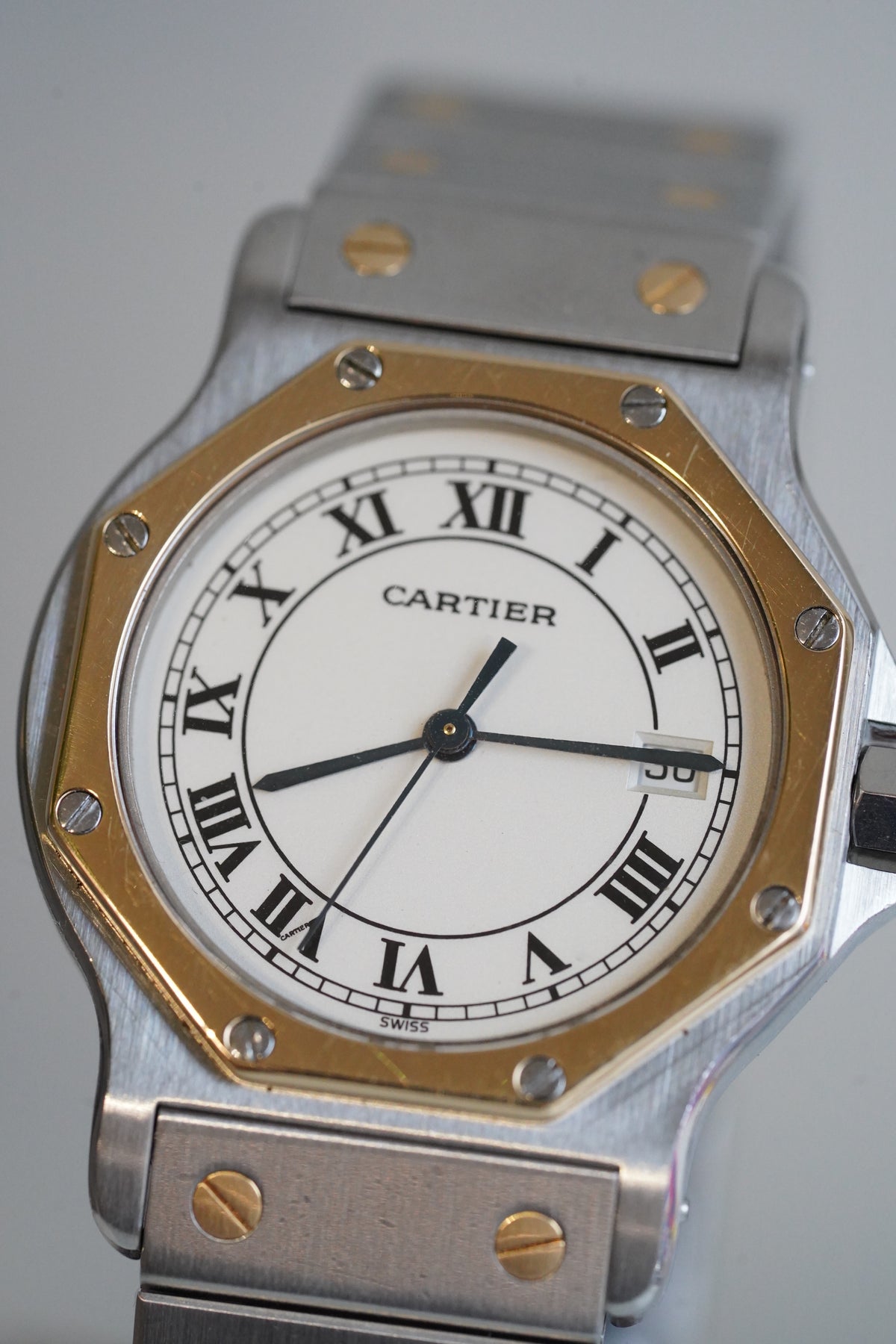 Cartier Santos LM Octagon Tropical Dial Quartz