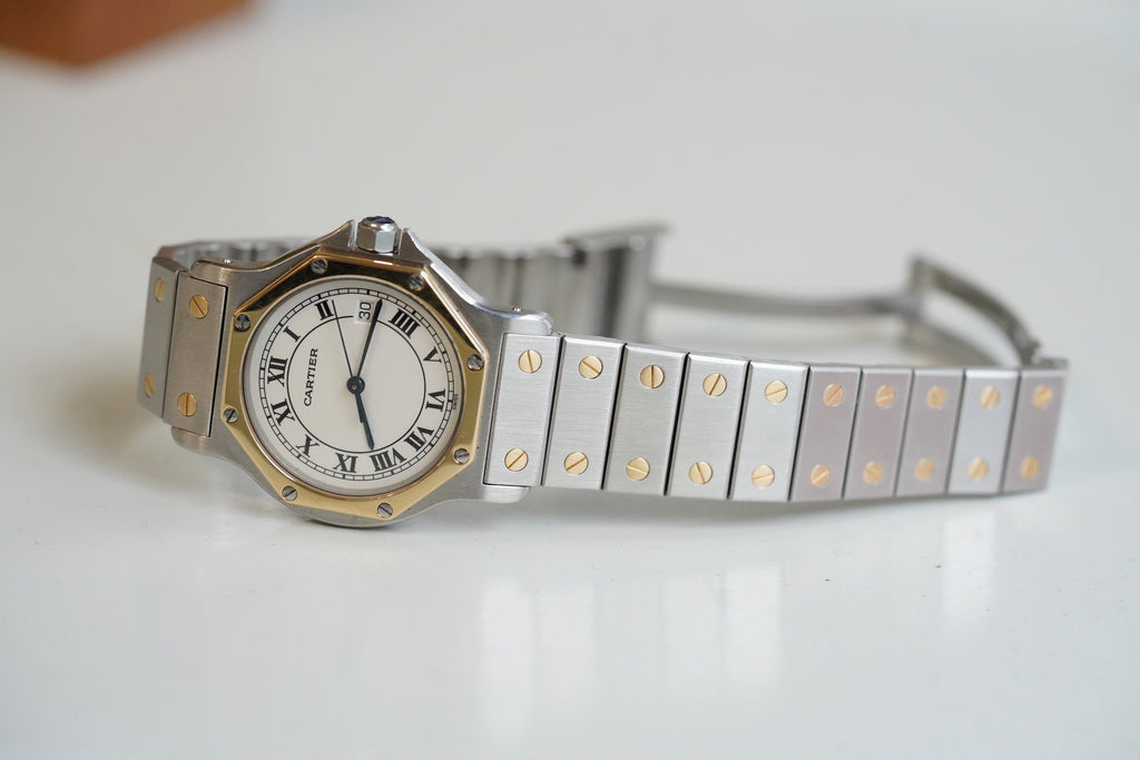 Cartier Santos LM Octagon Tropical Dial Quartz