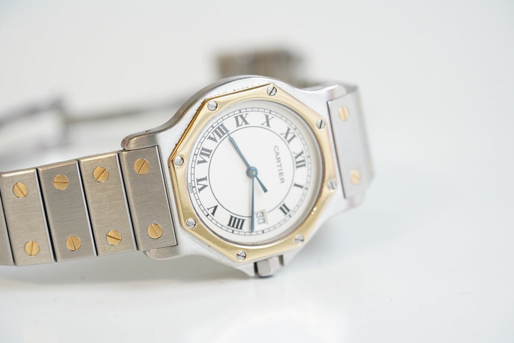 Cartier Santos LM Octagon Tropical Dial Quartz